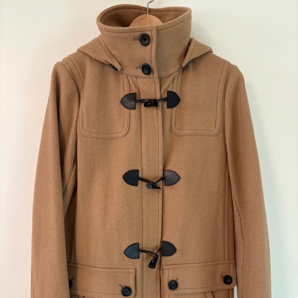 Eddie Bauer wool-blend toggle hooded coat